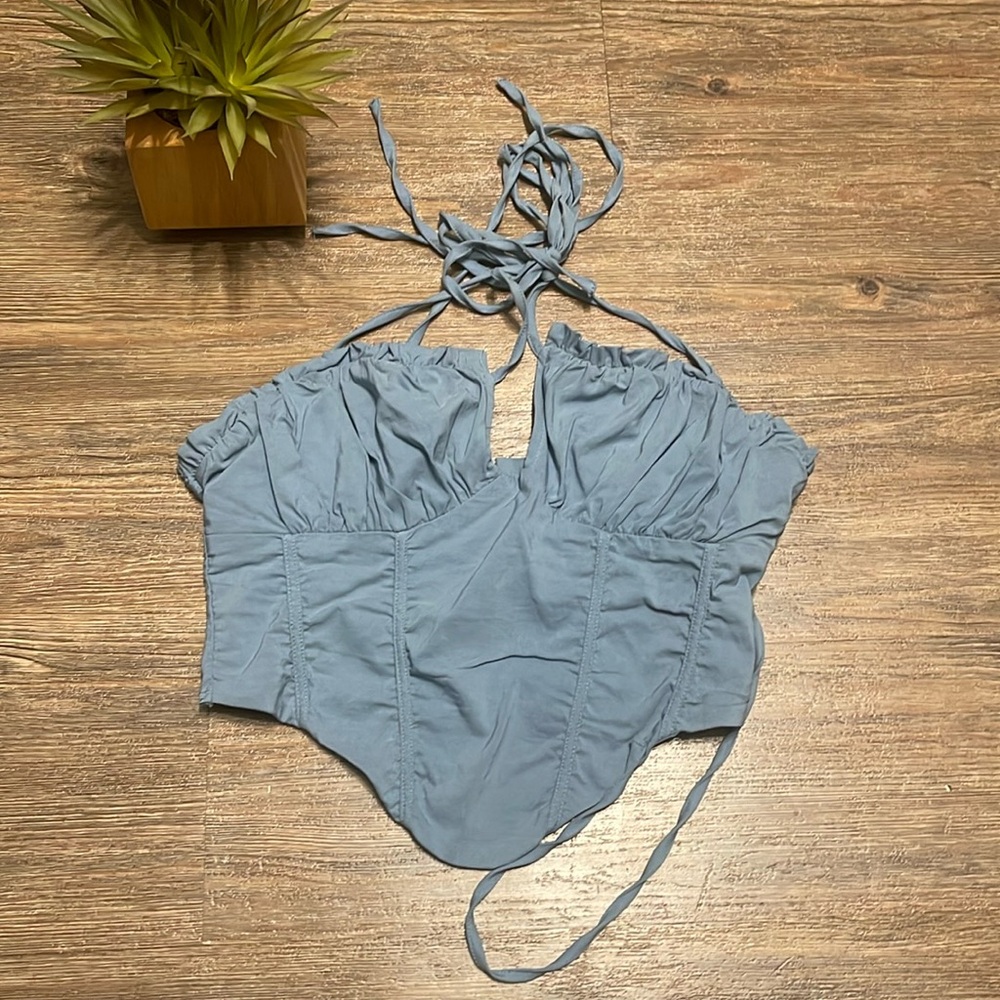 Cider blue corset top